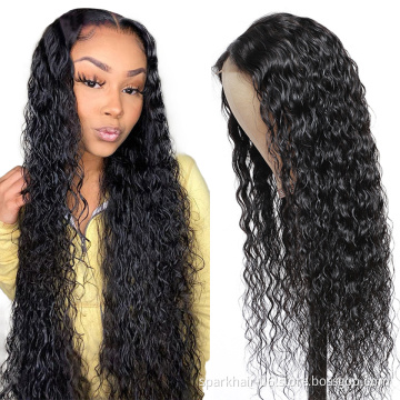 Unprocessed Brazilian Human Hair Full Lace Wig OEM Vendors Water Wave Virgin Cuticle Aligned Full Swiss Lace 100% Human Hair Wig